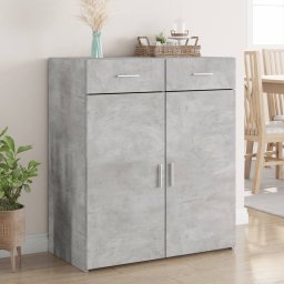 Dulap, gri beton, 80x42,5x93 cm, lemn prelucrat GartenMobel Dekor