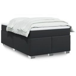 Pat continental cu saltea, negru, 120x200 cm, piele ecologica GartenMobel Dekor