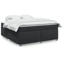 Pat box spring cu saltea, negru, 180x200 cm, piele ecologica GartenMobel Dekor