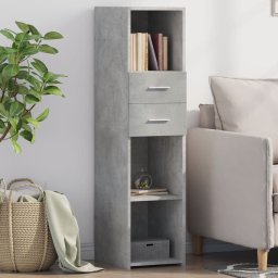 Dulap înalt, gri beton, 30x42,5x124 cm, lemn prelucrat GartenMobel Dekor