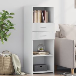 Dulap înalt, alb, 45x42,5x124 cm, lemn prelucrat GartenMobel Dekor