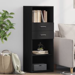Dulap înalt, negru, 45x42,5x124 cm, lemn prelucrat GartenMobel Dekor