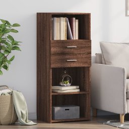 Dulap înalt, stejar maro, 50x42,5x124 cm, lemn prelucrat GartenMobel Dekor