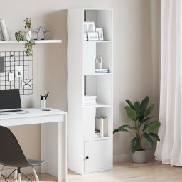 Biblioteca, alb, 40x36x189 cm, lemn prelucrat GartenMobel Dekor