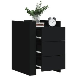 Noptiera, negru, 45x50x65 cm, lemn prelucrat GartenMobel Dekor