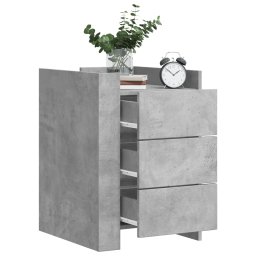 Noptiera, gri beton, 45x50x65 cm, lemn prelucrat GartenMobel Dekor