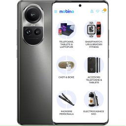 Telefon mobil OPPO Reno10 Pro, Dual SIM, 256GB, 12GB RAM, 5G, Gri Silvery