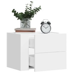 Noptiera de perete, alb, 45x30x35 cm GartenMobel Dekor