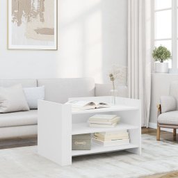 Masuta de cafea, alb, 80x50x50 cm, lemn prelucrat GartenMobel Dekor
