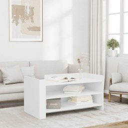 Masuta de cafea, alb, 100x50x50 cm, lemn prelucrat GartenMobel Dekor