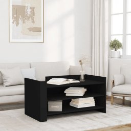 Masuta de cafea, negru, 100x50x50 cm, lemn prelucrat GartenMobel Dekor