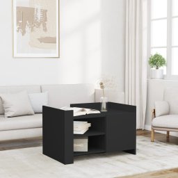 Masuta de cafea, negru, 80x50x50 cm, lemn prelucrat GartenMobel Dekor