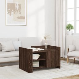 Masuta de cafea, stejar maro, 80x50x50 cm, lemn prelucrat GartenMobel Dekor