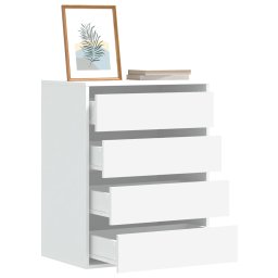 Dulap colt cu sertare alb 60x41x76 cm lemn prelucrat GartenMobel Dekor