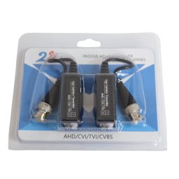 Set video balun pasiv cu protecție ESD și anti-interferențe, până la 8MP, HDCVI/HDTVI/AHD, set 2 bucăți