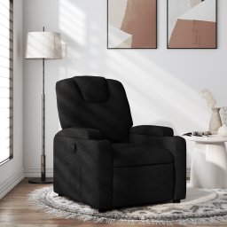 Fotoliu rabatabil, negru, material textil GartenMobel Dekor