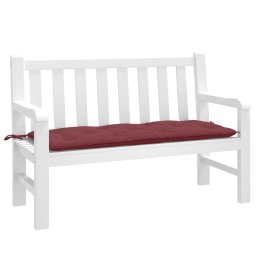 Perna banca de gradina, melanj rosu vin, 120x50x7 cm, textil GartenMobel Dekor