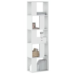 Biblioteca cu 5 niveluri, alb 45x23,5x162,5 cm lemn prelucrat GartenMobel Dekor