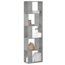 Biblioteca cu 5 niveluri gri beton 45x23,5x162,5 cm lemn GartenMobel Dekor