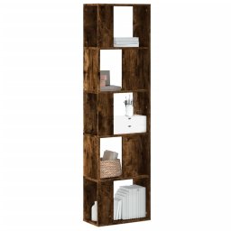 Biblioteca cu 5 niveluri stejar fumuriu 45x23,5x162,5 cm lemn GartenMobel Dekor
