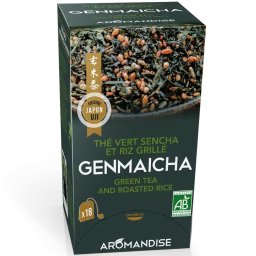 Ceai verde cu orez Genmaicha bio 18 pliculete x 2g, Aromandise