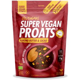 Proats Super Vegan BIO cu cacao si crema de migdale(format mediu) Iswari