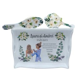 Set pentru gatit mireasa personalizat, 3 piese, verde - FEIS407012