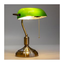 Lampă de masă Brilagi BANK OFFICE 1xE27/60W/230V alamă/verde