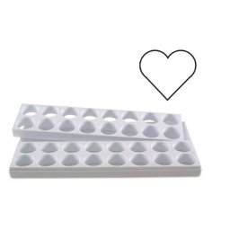 Mignon Inima O 4.5 x H 2.5 cm - Set 2 Matrite Formare 32 Produse, Tava 40 x 20 cm