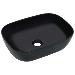 Chiuveta de baie, negru, 45,5 x 32 x 13 cm, ceramica GartenMobel Dekor
