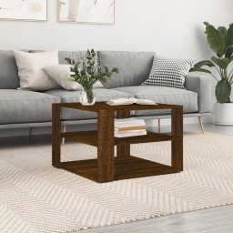 Masuta de cafea, stejar maro, 59,5x59,5x40 cm, lemn prelucrat GartenMobel Dekor