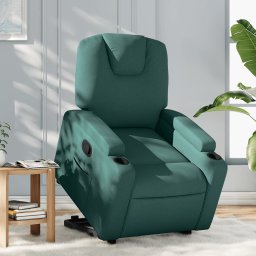 Fotoliu rabatabil ridicare pe verticala, verde închis, textil GartenMobel Dekor