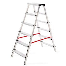 Scara aluminiu, Master, 2 tronsoane, 6 trepte, max 125 kg, 1.35 m