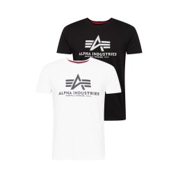ALPHA INDUSTRIES Tricou gri închis / negru / alb