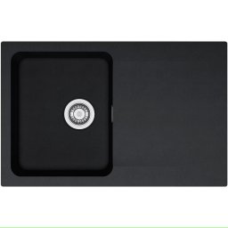 Chiuveta tectonite OID 611, 78x50 cm, Cuva 35 x 43 x 18 cm, Cu ventil de 3 1/2”, Cleme de fixare, Sistem inchidere ventil, Negru