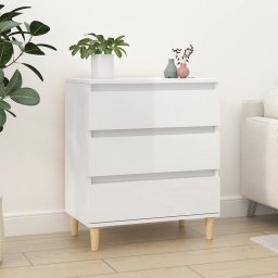 Servanta, alb extralucios, 60x35x70 cm, lemn prelucrat GartenMobel Dekor