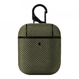 Husa casti Airpods 1 / 2 cu carabina , TYPEC , verde