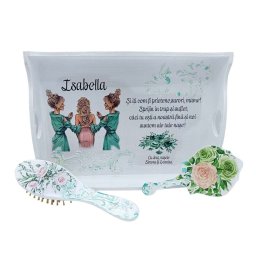 Set pentru gatit mireasa cu 2 nase, model deosebit in relief, 3 piese - FEIS407019
