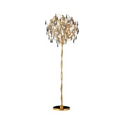 Lampadar de cristal 5xG9/40W/230V auriu