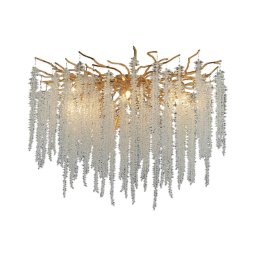 Lustră de cristal aplicată 12xG9/40W/230V auriu