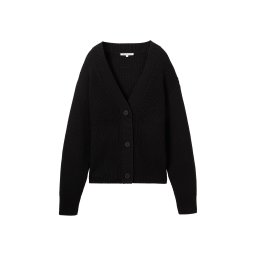 TOM TAILOR DENIM Geacă tricotată negru