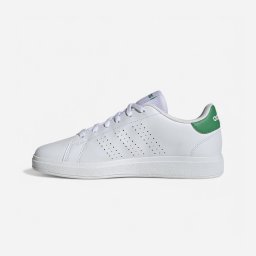 Încălțăminte cu benzi cu arici Educație fizică ADIDAS Advantage Alb-Verde Copii