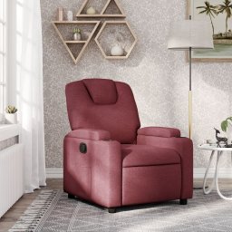 Fotoliu rabatabil, rosu vin, material textil GartenMobel Dekor