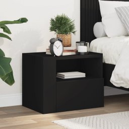 Noptiera de perete, negru, 45x30x35 cm GartenMobel Dekor