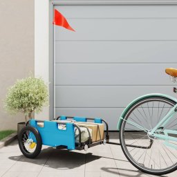 Remorca de bicicleta, albastru, textil oxford si fier GartenMobel Dekor