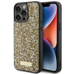 Husa iPhone 15 Plus 6.7" mov husă rigidă Glossy Script Glitter Logo