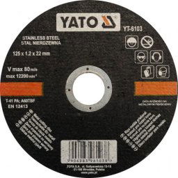 Disc debitat otel inoxidabil 125 x 1.2 x 22 mm YT-6103