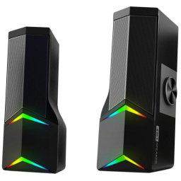 Boxe PC 2in1 PSU103, 2 x 3 W, Bluetooth, iluminare RGB, USB, Negru