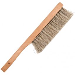 Perie apicola cu 2 randuri de par natural cu par inchis la culoare