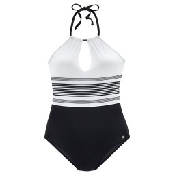 JETTE Costum de baie întreg 'Macy' negru / alb